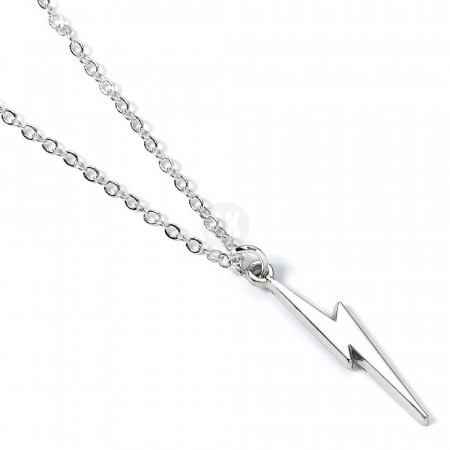Harry Potter Pendant & Necklace Lightning Bolt (silver plated)